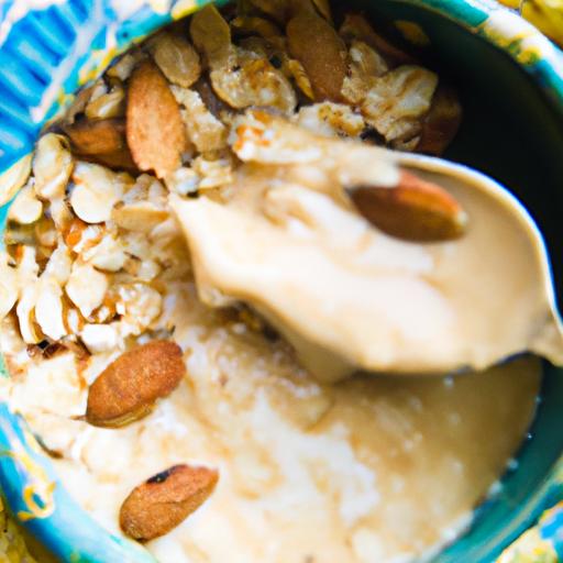 Creamy vegan Overnight Oats with Almond Butter Boost