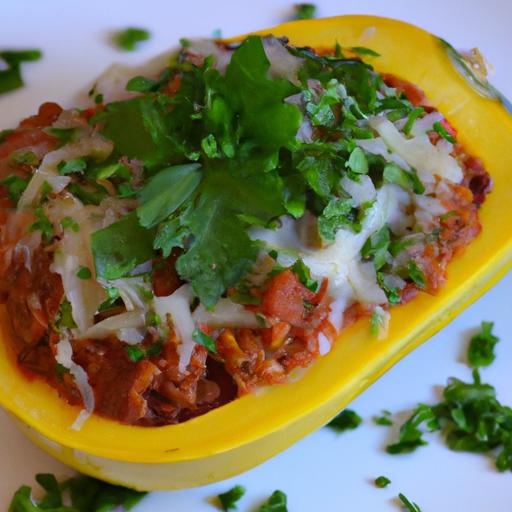 Twist on tradition: Spaghetti Squash with Savory Meat Sauce