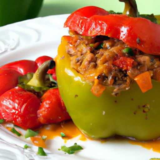 Hearty ​Stuffed Peppers: ‌Ground Beef⁤ and Rice Delight