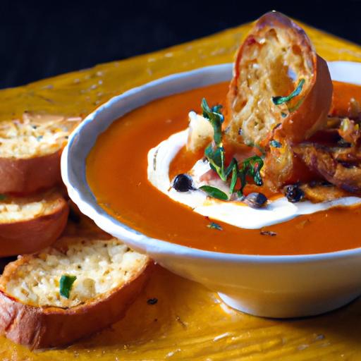 Velvety Roasted red Pepper & Gouda Cheese Soup ‍Recipe